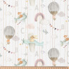 Printed Cotton EOLIA White / Orange